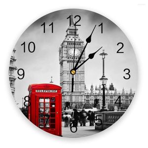 Relógios de parede Torre de Londres UK Big Ben 3D Relógio Design moderno Design breve Decoração da sala de cozinha Arte da cozinha Decoração de casa