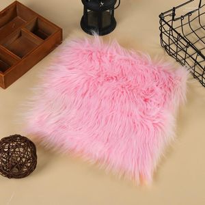 Carpets 30cm Square Non-slip Soft Plush Shower Mat Bath Bathroom Floor Faux Fur Rug Sale