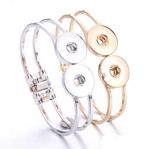 Charm Bracelets 2021 Snap Button Bracelet Fit 18Mm Jewelry 2 Charms Sier Gold For Women Men Fashion218O Drop Delivery Bracel Mjfashion Dhy7R