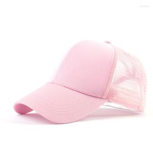 Ball Caps Summer Women Baseball Cap Casual Lady Sports Open Mouth Red Khaki White Black Pink Hat