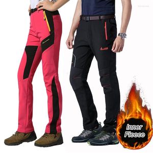 Calça de esqui homens homens snowboard ao ar livre à prova d'água de lã de lã interior de lã de caça às calças de esqui de neve de inverno