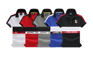Sommer-Baumwollhemd, kurzärmeliges Herren-T-Shirt, bestickt, gekämmte Baumwolle, europäisches Sport-Freizeithemd, locker, S-5XL