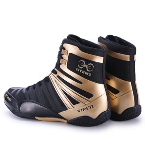 Sapatos de boxe profissionais masculinos tênis de luxo ao ar livre peso leve luta antiderrapante 220811