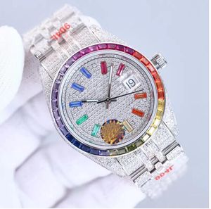 Wristwatches Set Classic Diamond Mens Watch Automatic Mechanical Watch Stainls Steel Strap 41mm High-Definition Real Shot Waterpro