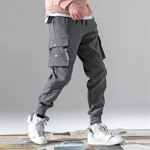 Casual Joggers lastbyxor Taktiska byxor Solid Multipocket Sportwear Hip Hop Summer Mens Clothing 220811