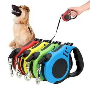 Wholesale dog leashes resale online - New Retractable Dog Leashes Automatic Nylon Puppy Cat Traction Rope Belt Pets Walking Leashes for Small Medium Dogs FY5415 sxaug11