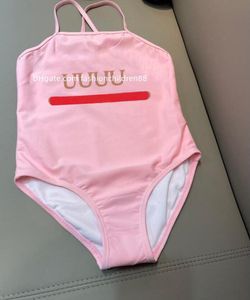 Barn Flickor One-Pieces Designer Baddräkt Bikini Set Sommar Baby Girl Strandbaddräkter Vindbadkläder Barn Simkläder Hög kvalitet