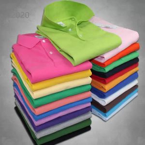 Wysokiej jakości koszulka polo solidne bawełniane szorty polo letnie koszulki Homme Crocodile T-shirts Męskie koszulki Poloshirt SS01