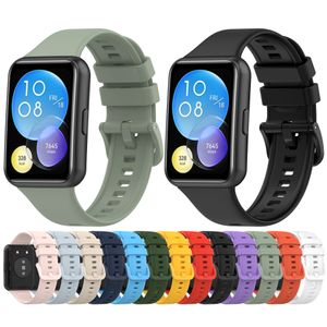 Silicone Band For Huawei Watch FIT 2 fit2 Straps smart Wrist watchband metal Buckle sport Replacement bracelet correa Accessories