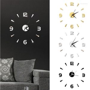 Set 3D Wall Clock Mirror Stickers Fashion Living Room Quartz Watch Diy Home Decoration Clocks Sticker Reloj de Pared1