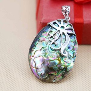 Pendant Necklaces 46mm Embroider Prevalent Ethnic Chic Natural Abalone Seashells Sea Shells Pendants Short Necklace Making Jewelry Crafts Gi