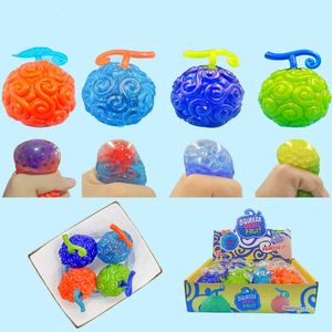 Devil Nut TPR Fruit Fidget Toys Decompression Extrusion Fingers Sensory Toy Pärlor Soft Bubble Ball Pinching Music Vent Angst Reliever Gift