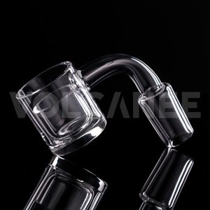 XL Flat Top Quartz Banger con inserto termico 4mm Bottom 24mm Skillet Nail Bucket 18mm 14mm per narghilè dab rig bong