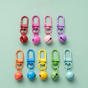 Candy Color Small Bell Ring Delicate Phone Charm Keychain Pendant Keyring Car Bag Key Chain Jewelry Gift Headset Case Keyring