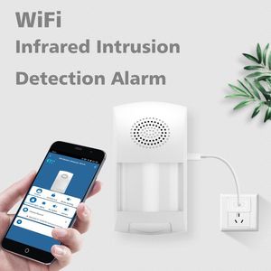 Smart Home Sensor Tuya WiFi Infrared Detectors Motion Alarm USB Powered Horn Siren Security Anti-theft AlarmSmart
