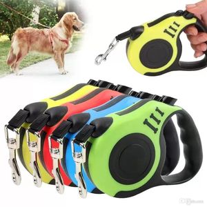 Stock Retractable Dog Leashes Automatic Nylon Puppy Cat Traction Rope Belt Pets Walking Leashes for Small Medium Dogs FY5415