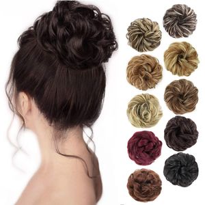 Updo Buns HAIR Extension Messy Bun Hair Piece Tousled Elastic Band Pieces 3pcs/Lot Scrunchies For Women LS14