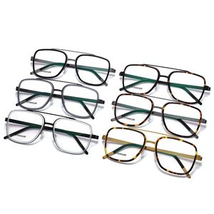 Luxury Sunglasses eyeglasses frames for men Square Reading Glasses Titanium Plank Computer Fashion Gold Frame