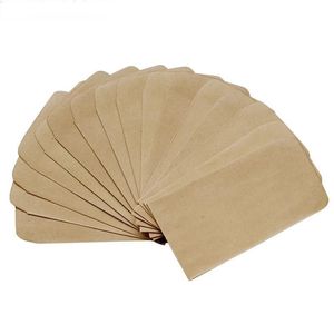 100pcs/pacote kraft saco de papel envelopes mini pacotes de jardim sacos de armazenamento home alimentos ch￡ pequeno presente