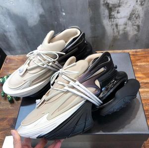 Scarpe di ferro per yacht di alta qualità scarpe casual barca Piattaforma unicorno in esecuzione Yuan universo basso aiuto papà in pelle neoprene coppia top sneakers Quailty 35-45