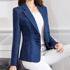 6xl Fashion Women Plus Size Blazers Jackor Work Office Lady Lady Slim Single Breasted Business Female Blazer Coats Formal 220811