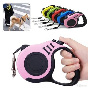 Retractable Dog Leashes Automatic Nylon Puppy Cat Traction Rope Belt Pets Walking Leashes for Small Medium Dogs FY5415