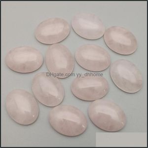 Stone Loose Beads Jewelry Natural Crystal Semi-Precious 15X20Mm Rose Quartz Tigers Eye Face For Necklace Ring Ear Dhwra