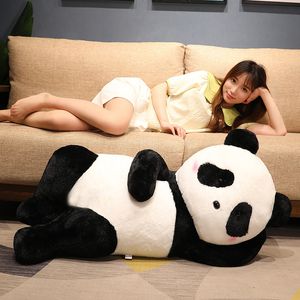 Giant schattig Animal Panda Plush Toy Big Fat Soft Lying Flat Hug Bear Gird Girl Doll Boy Sleeping Pillow Cadeau cm cm DY10099