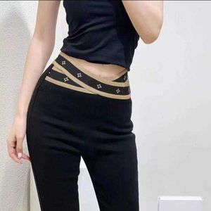 2022 Paris Fashion designer women's leggings high-end C letter embroidery comfortable soft high stretch tight-fitting sports pants yoga