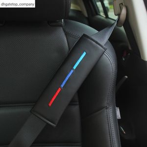 新しいカーシートベルトショルダーパッド快適なドライビングシートベルトビークルパッドカバーCushion Harness Pad for BMW /// Mカラードライバー