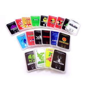 Runtz Shatter Case SD Card Custodia in plastica trasparente Confezione con adesivo personalizzato Logo Card Box Vaso di vetro Cosmetici Borse in mylar personalizzate 3.5