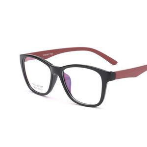 Mode Sonnenbrillenrahmen Brillengestell Nerd Myopie Optische Gläser Quadratisches Spektakel Für Frauen Männer Holzmaserung Beine GläserMode