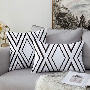 Cushion/Decorative Pillow Short Plush Pillowcase Cushion Cover Creative Geometric Printing Square/Rectangle Throw Case For Household OfficeC