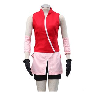 Haruno Sakura Cosplay Costume Girls Skirt Outfit Halloween Carnival Costumes