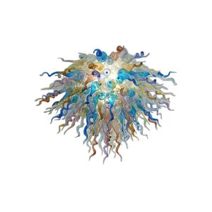 Pretty kolorowy wysadzony szklany żyrandol Decor Domowe cebulki LED Modern Crystal elegancki wiszący żyrandol od artysty