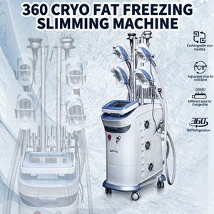 2022 Ridurre la cellulite 4 Cryo 360 Maniglie Macchina per il congelamento dei grassi Cryolipolysis Dimagrimento del corpo dotato di bordo laser 40k Cavizione Rf Doppio mento Sottile Uso del salone di bellezza