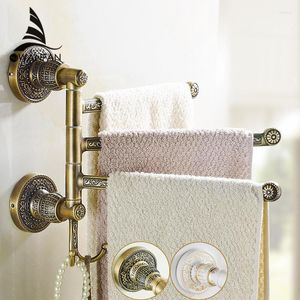 Rastrelli da asciugamani in ottone 2-5 strato berretto a 2 ganci accessori per bagno di lusso vintage barra da bagno pieghevole sl-7836