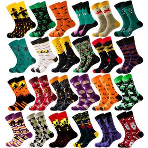 Halloween Socks for Women Skull Pumpkins Printed Colorful Patterned Sock 2022 Fall Winter Socking Wholesale