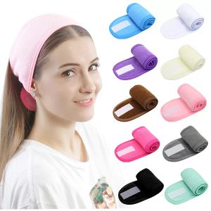 Verstellbares Make-up-Stirnband, Beanie, Waschgesicht, Haarhalter, weiches Frottee, Gesichts-Haarband, Bad, SPA-Zubehör für Frauen