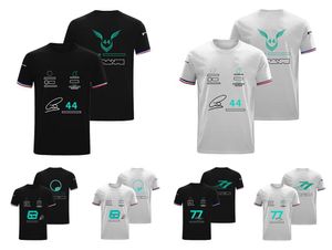 F1 terno de corrida camiseta equipe de corrida terno casual de secagem rápida respirável curto camiseta plus size pode ser personalizado