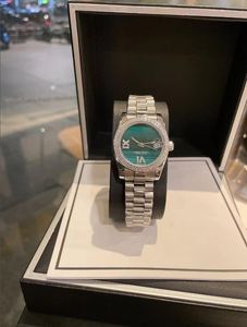 Orologio da donna Emerald Diamond 26mm Movimento al quarzo importato Oro Orologio con zaffiro in acciaio inossidabile di alta qualità Regalo