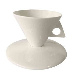 1 Set Mug Coaster Delicate Simple Style einzigartige Keramik -Handwerkskaffeetassen Getränk Cup Pad mit weißer Farbe für Home Bar verwenden T220810