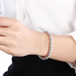 10st Sterling Silver mm mm mm mm Hollow Ball Beads Armband For Women Men Fashion Women s P rled Starands Brac329n