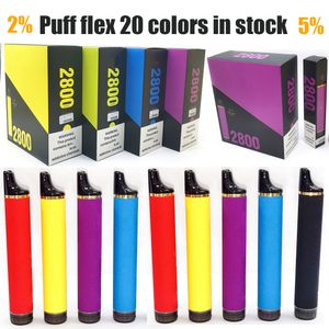 50pcs Puff Flex Puffs Disposable Vape E Cigarettes mAh Batterie ml Dispositif saveurs Tarif gratuit