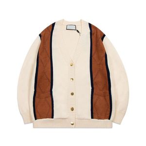 Maglioni da uomo Amanti dello stesso stile autunno e inverno con scollo a V sciolto cardigan lavorato a maglia con bottoni in metallo spesso a maniche lunghe