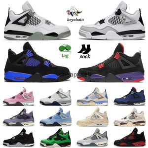 4S wojskowe czarne buty do koszykówki z kotem 4 Jumpman mężczyźni kobiety OG trampki J biały Oreo Midnight Navy Seafoam University niebieski różowy Off hodowany żagiel