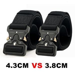 125-145cm Tactical Army Belt Military Training Battle Nylon Waist Survival Accessories Hook Automatic Metal Buckles For Men