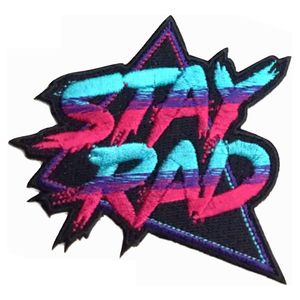 Stay Rad Retro Sewing Notions Embroidery Iron On Patches For Clothing Shirts Hats Punk Biker Patch