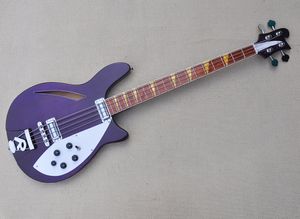 4 Строки фиолетовой полумоловой электрической бас-гитары с грифом из розового дерева можно настроить