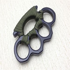 New ARIVAL Black alloy KNUCKLES DUSTER BUCKLE Male and Female Self-defense Four Finger Punches5553039